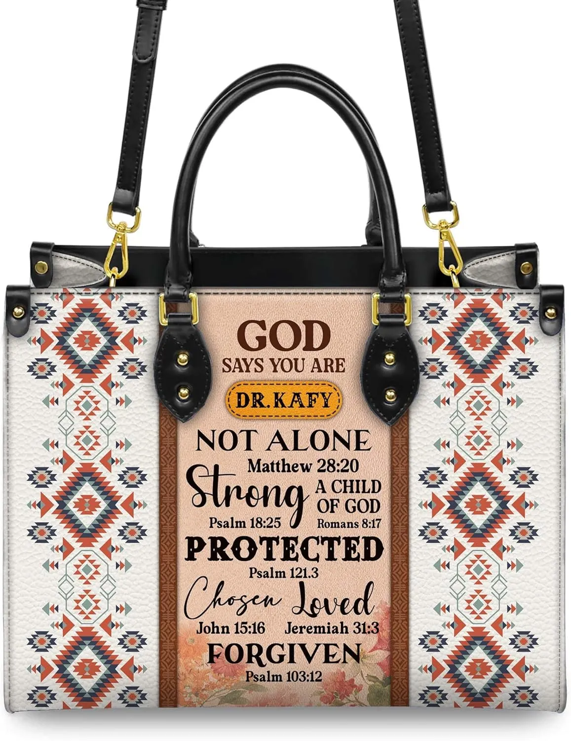 Personalized Leather Handbag for Women  Matching Purse and Wallet Set  Custom Name Church Bags, Mother's Day Gift