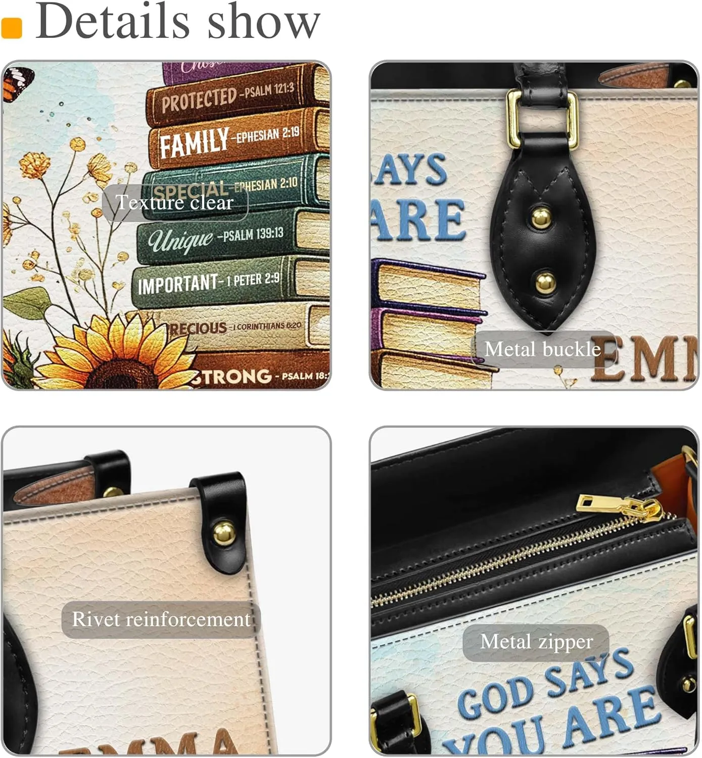 Personalized Leather Handbag for Women  Matching Purse and Wallet Set  Custom Name Church Bags, Mother's Day Gift