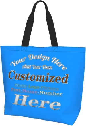 Personalized Tote Bag For Women Custom Tote Handbag Shoulder Bag For Shopping Travel Business Work Beach Customized Gift