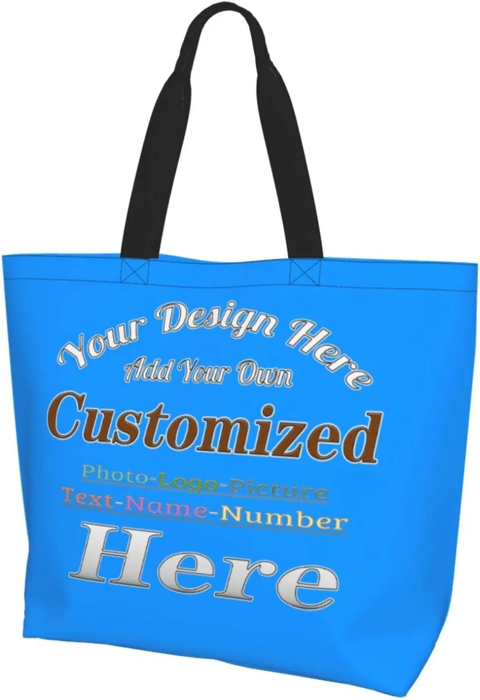 Personalized Tote Bag For Women Custom Tote Handbag Shoulder Bag For Shopping Travel Business Work Beach Customized Gift