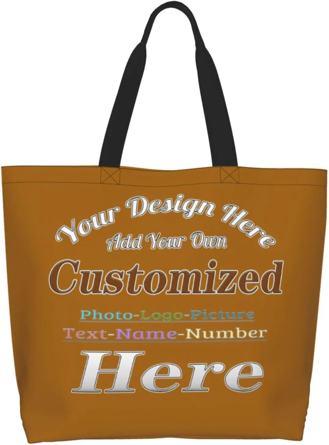 Personalized Tote Bag For Women Custom Tote Handbag Shoulder Bag For Shopping Travel Business Work Beach Customized Gift
