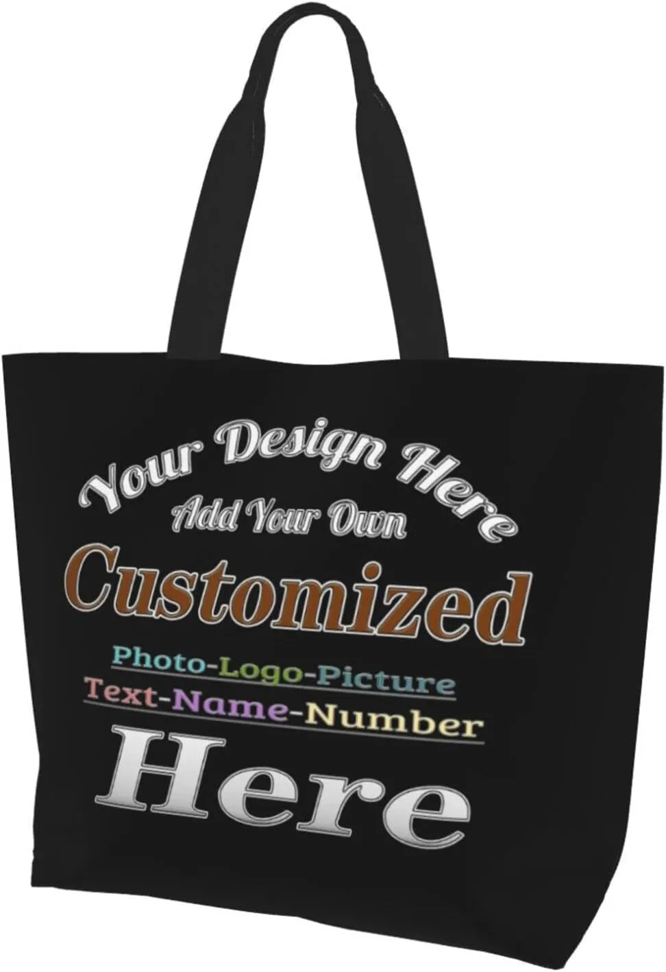 Personalized Tote Bag For Women Custom Tote Handbag Shoulder Bag For Shopping Travel Business Work Beach Customized Gift