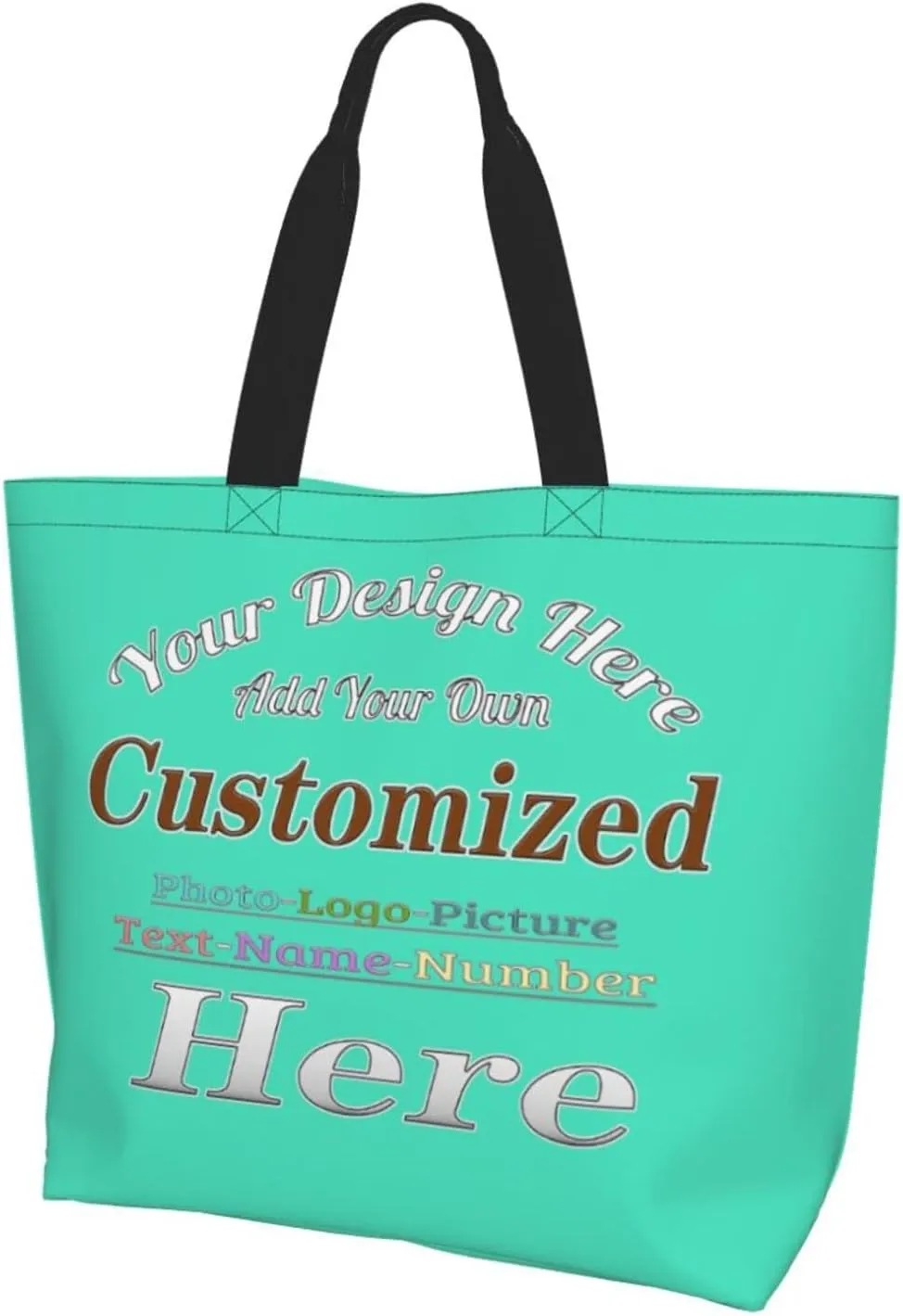 Personalized Tote Bag For Women Custom Tote Handbag Shoulder Bag For Shopping Travel Business Work Beach Customized Gift