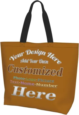 Personalized Tote Bag For Women Custom Tote Handbag Shoulder Bag For Shopping Travel Business Work Beach Customized Gift