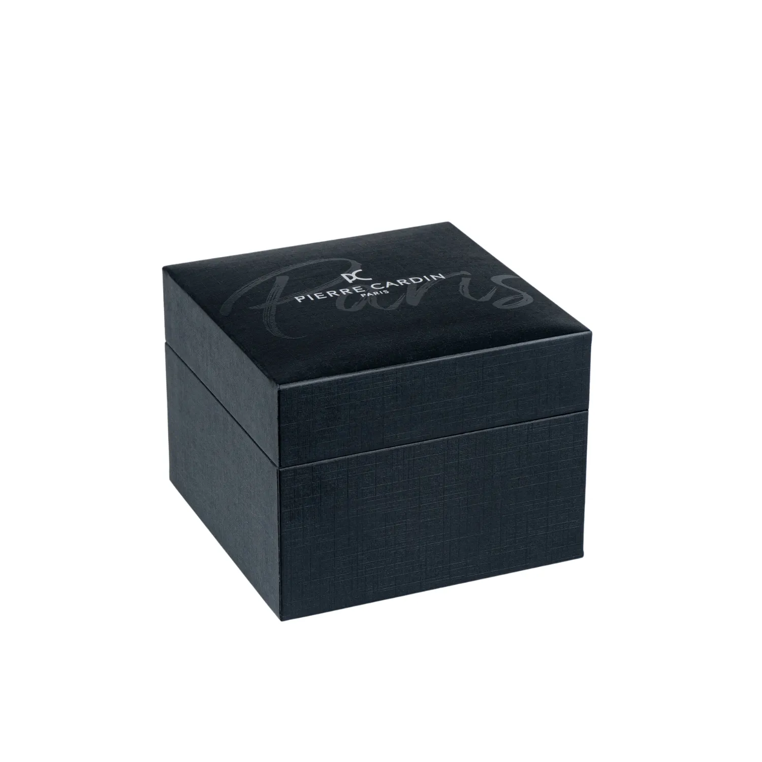Épinettes Essential Stainless Steel Watch with Black Dial and Black Leather Strap