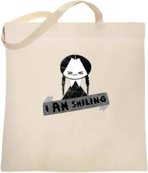 Pop Threads I AM Smiling Funny Goth Halloween Canvas Tote Bag