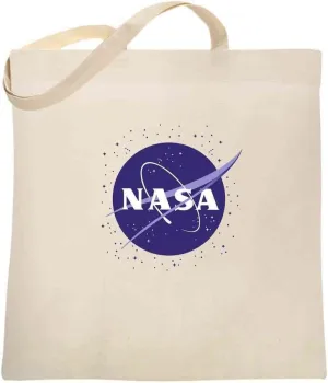 Pop Threads NASA Approved Meatball Logo With Stars Canvas Tote Bag