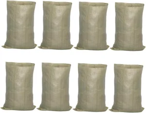 PRETYZOOM 8Pcs Large Woven Snakeskin Bags for Delivering Olive Green Lightweight Storage Pouches for Fruits Vegetables and Moving for Home Farm and Transport