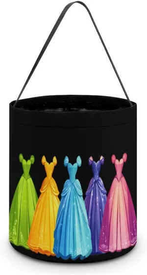 Princess Dress Halloween Candy Bag Candy Tote Bucket Gift Bags Party Supplies for Women Men