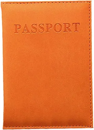Protector Dedicated Cover Passport ID Card Holder Case Organizer Bag Canvas Shoulder Bag (Orange, One Size)