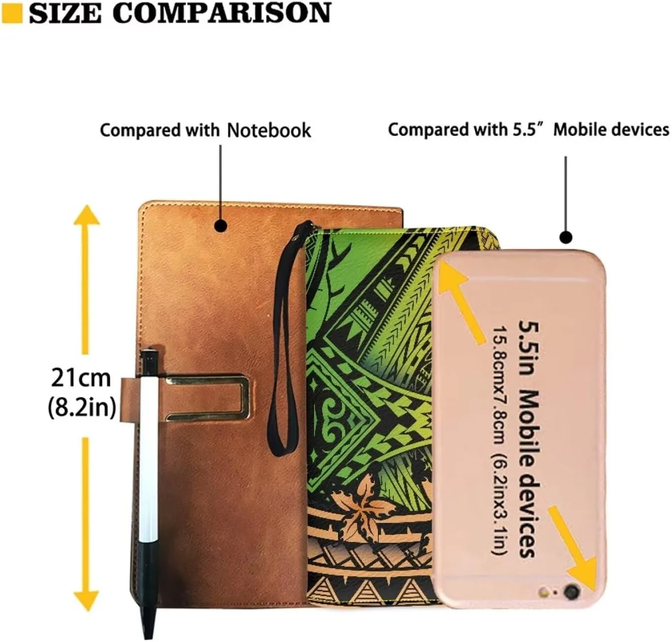 PU Leather Purse Samoan Polynesian Tribal Large Capacity Tote Bag Shoulder Bags Wallet Set 2pcs Shoulder Bags