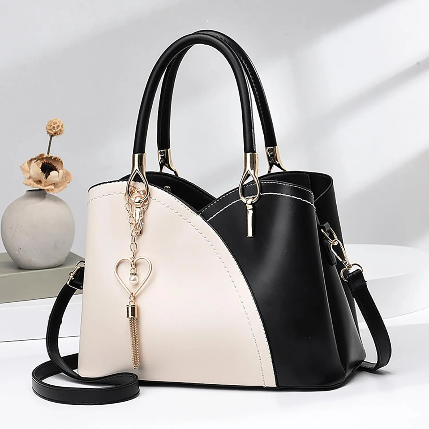 Purses and Handbags for Women Shoulder Tote Bags Top Handle Satchel Bags Medium Size Purse for Women(BK1)