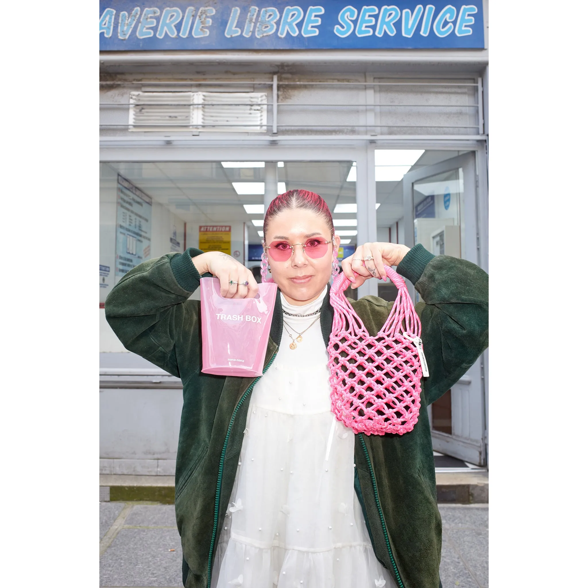 PUZZLE TRASH BOX / PINK