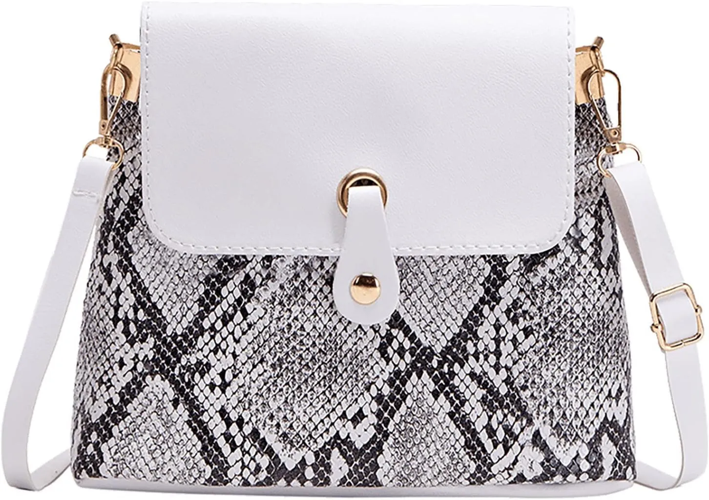 Quilted Crossbody Purses for Women Crossbody Purses and Handbags Lightweight Pocketbook Womens Shoulder Purse(White)