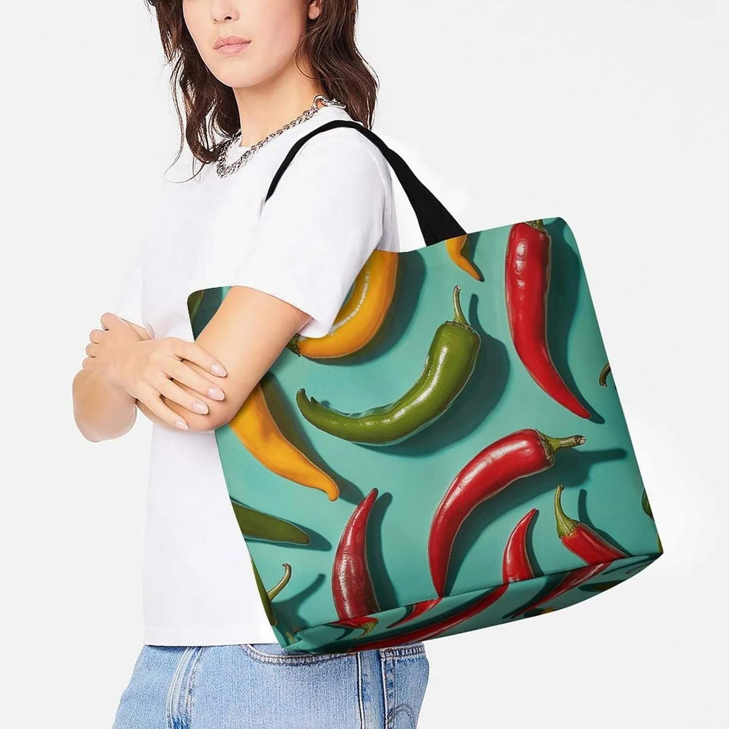 Real Image of Donkey Beach Bag Reusable Tote Bag Foldable Grocery Bags Women Shopping Bags for Daily Essentials
