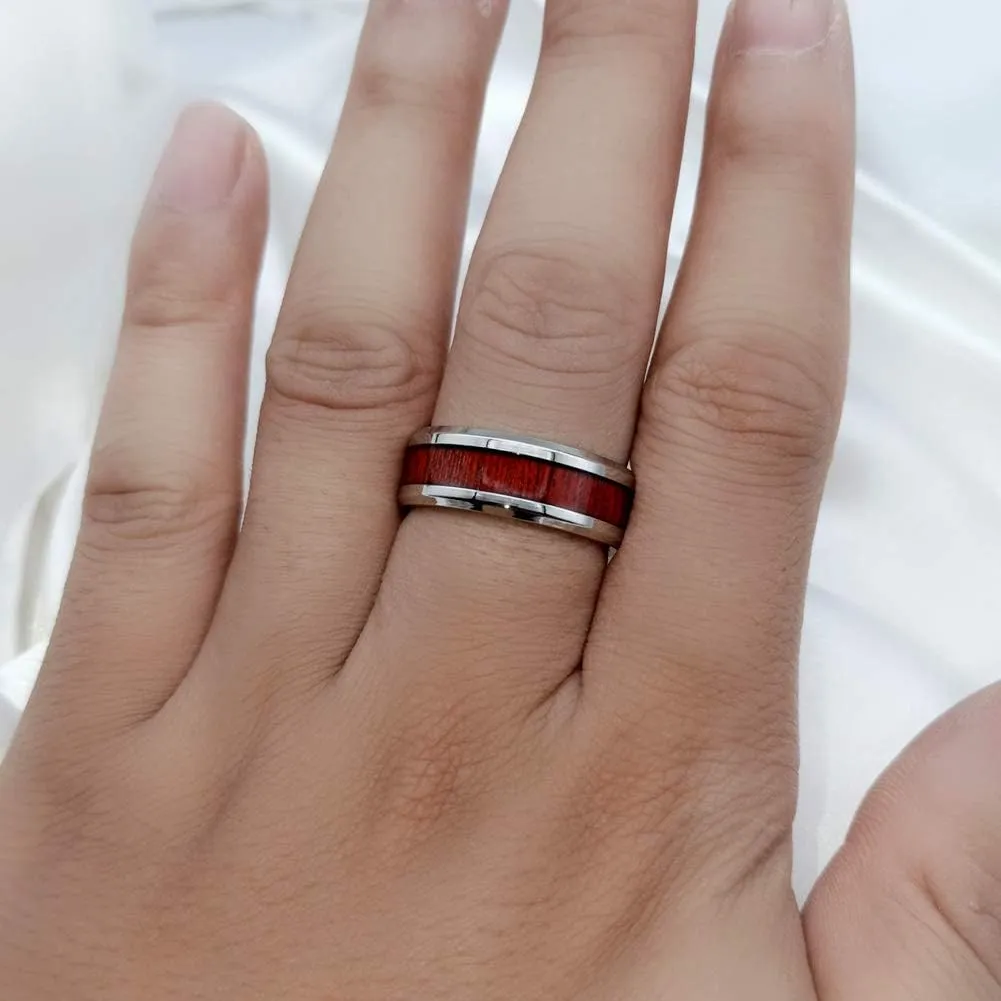 ringheart Couple Rings White Gold Filled Heart cut Blue Cz Womens Wedding Ring Sets Stainless Steel Men Wedding Band
