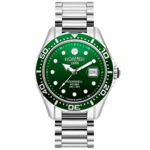 Roamer Rockshell Scuba | Green Dial | Stainless Steel Bracelet 220858 41 75 50