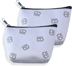 San-rio Characters Mini Makeup Bag 2 Pack - Small Pouches for Purse, Mini Cosmetic Bag, Zippered Design, Mini Pouch for Purse, Ideal for Coins, Jewelry, Accessories (Bad-Batz-Maroo)
