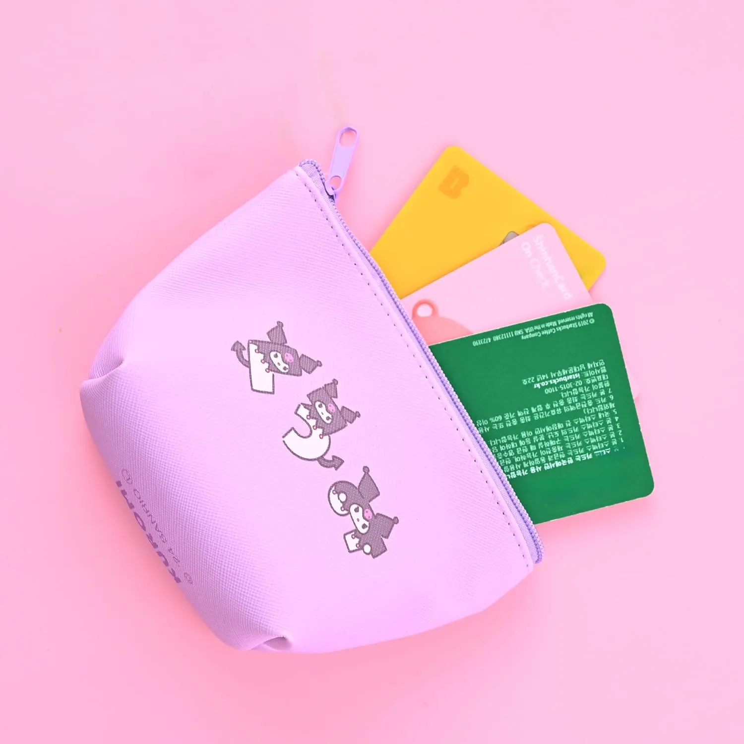 San-rio Characters Mini Makeup Bag 2 Pack - Small Pouches for Purse, Mini Cosmetic Bag, Zippered Design, Mini Pouch for Purse, Ideal for Coins, Jewelry, Accessories (Kuormi-Bunny)
