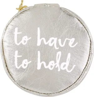SB Design Studio Wedding Collection Washable Paper Zippered Coin Purse/Wristlet, Small, Champagne-to Have