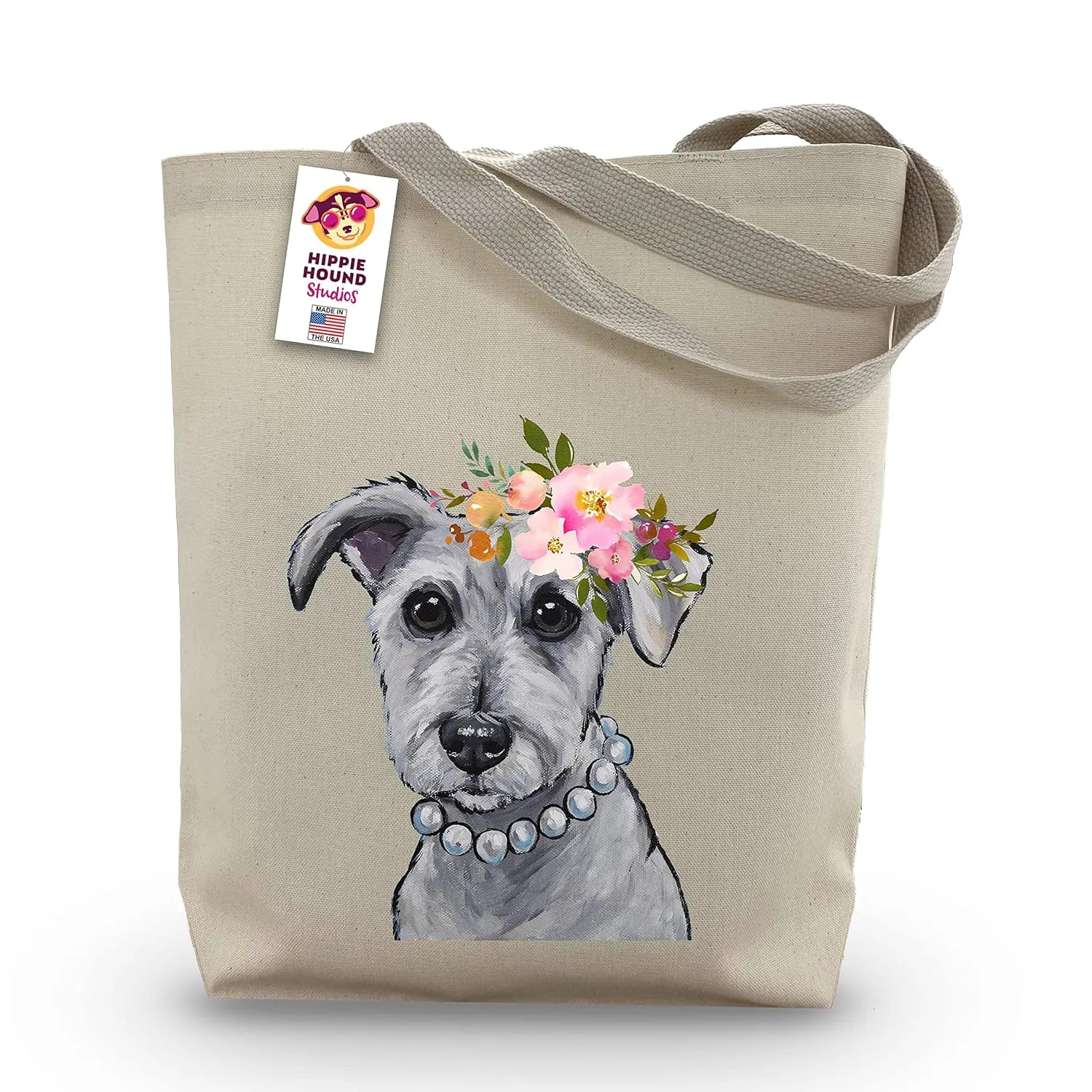 Schnauzer Tote Bag - Schnauzer Lover Gift - Schnauzer Gifts for Women -Handmade Totes - Schnauzer Canvas Totes - Cute Schnauzer Reusable Shopping Bag - Grocery Bag - Beach Bag