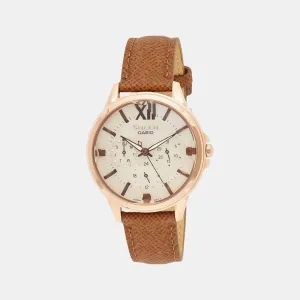 Sheen Women's Chronograph Leather Watch SX217 - SHE-3056PGL-7AUDF