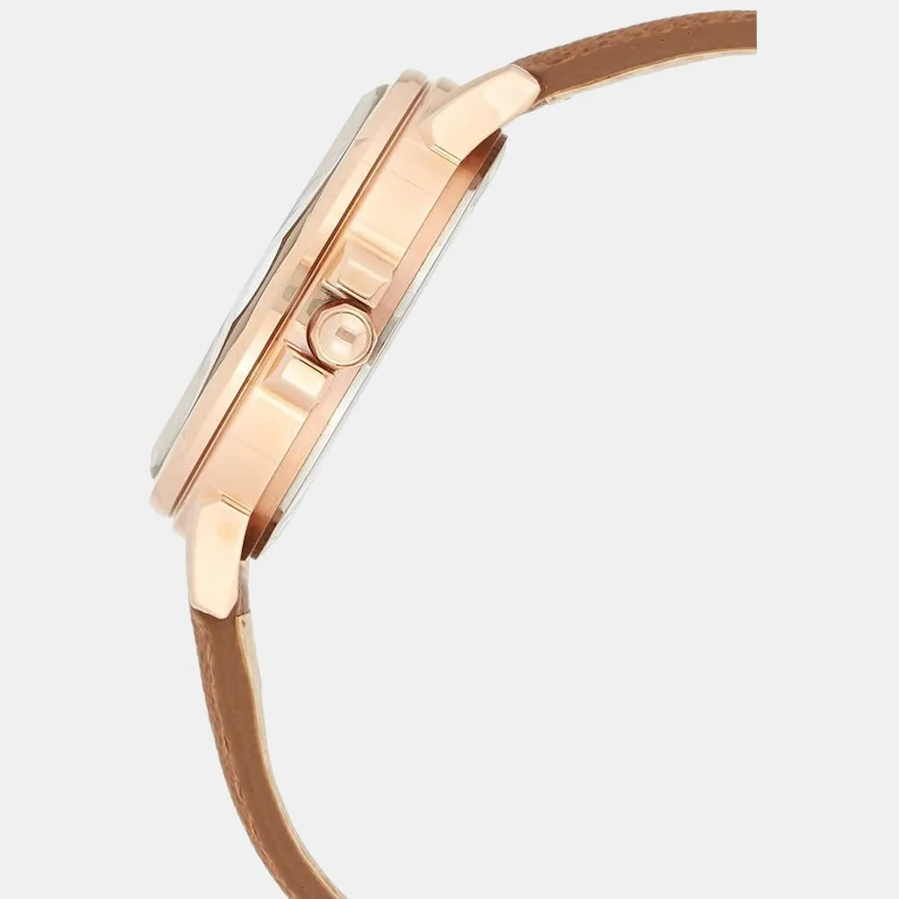 Sheen Women's Chronograph Leather Watch SX217 - SHE-3056PGL-7AUDF