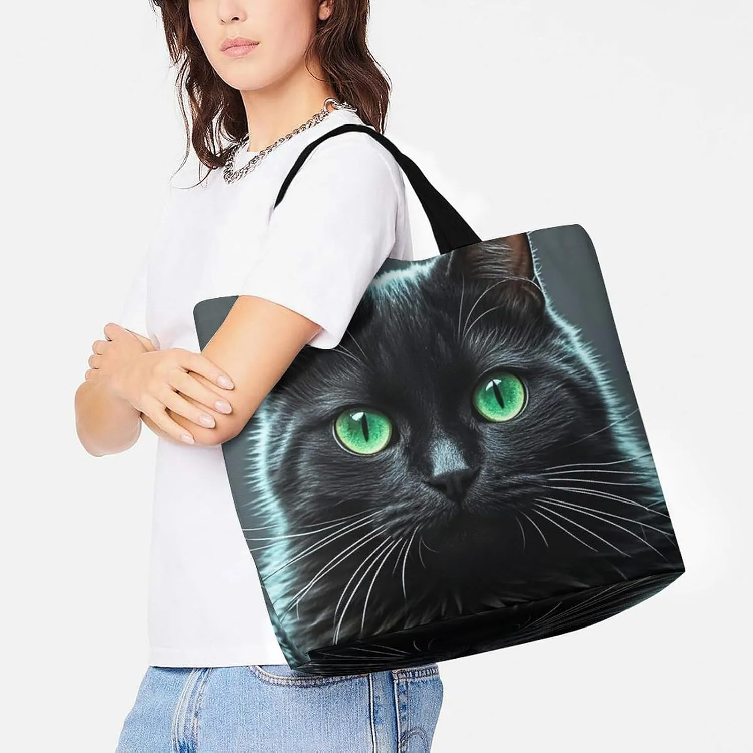 Sheep Beach Bag Reusable Tote Bag Foldable Grocery Bags Women Shopping Bags for Daily Essentials