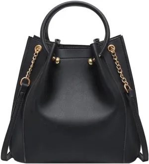 Shoulder Bags Ladies Handbags Leather Small Ladies Shoulder Bags Ladies Casual Main Black Bucket Style(3)