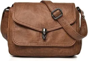 Shoulder Bags Women Leather Bags Ladies Shoulder Bags Ladies Women Crossbody Messenger Bags for Female(Brown)