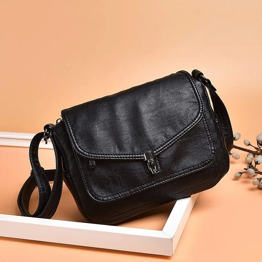 Shoulder Bags Women Leather Bags Ladies Shoulder Bags Ladies Women Crossbody Messenger Bags for Female(Brown)