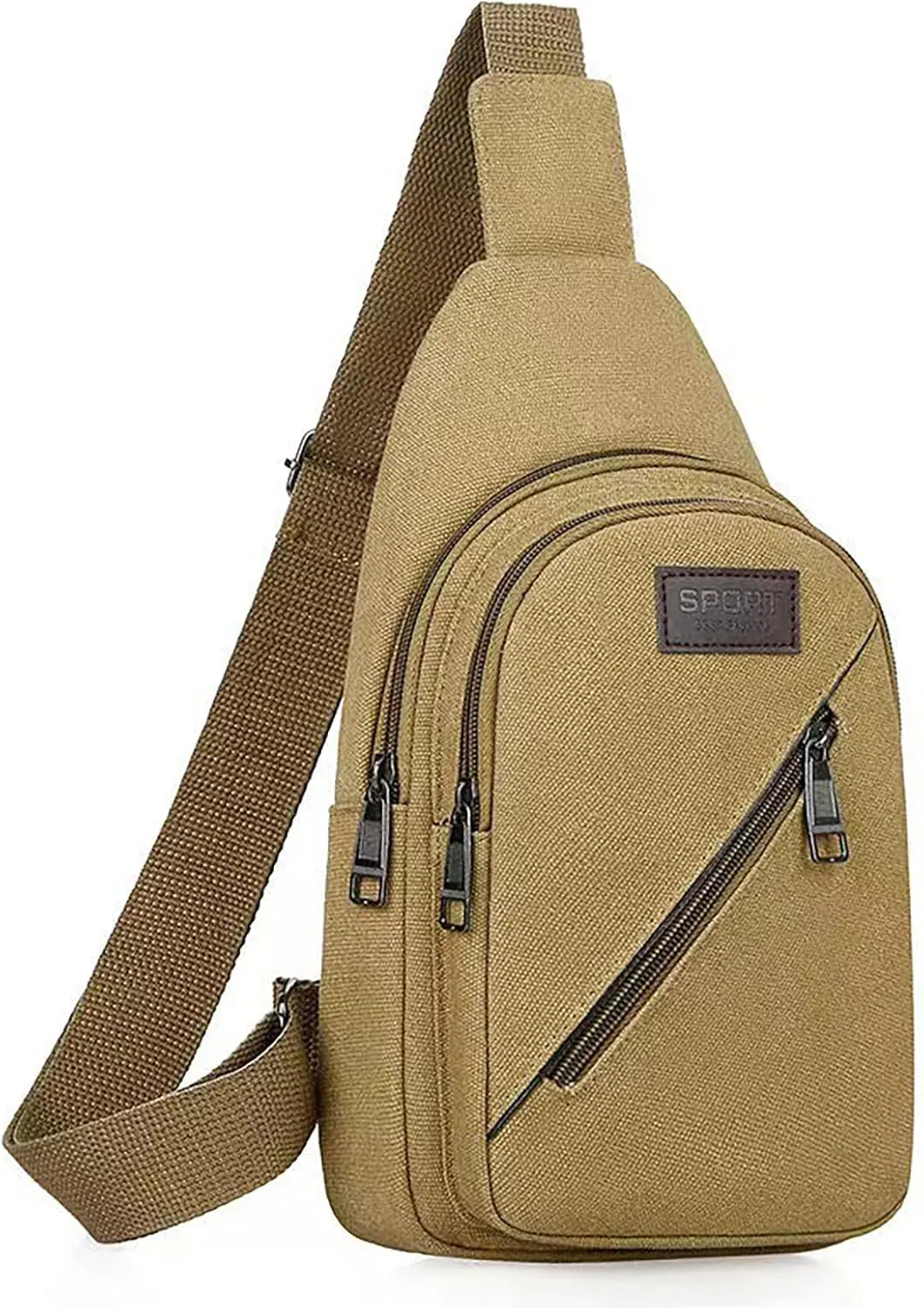 Sling Bag M Men's Canvas Large Capacity Fashionable Casual Shoulder Bag