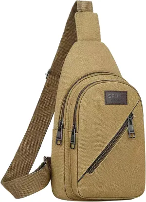 Sling Bag M Men's Canvas Large Capacity Fashionable Casual Shoulder Bag