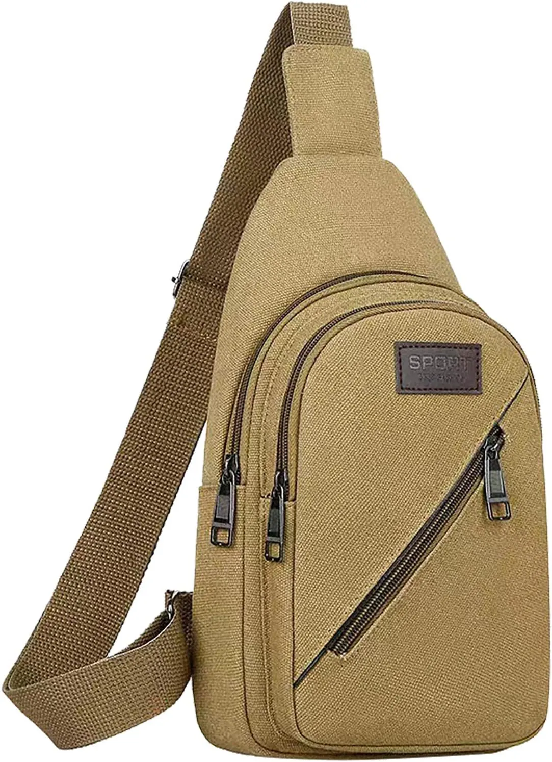 Sling Bag M Men's Canvas Large Capacity Fashionable Casual Shoulder Bag