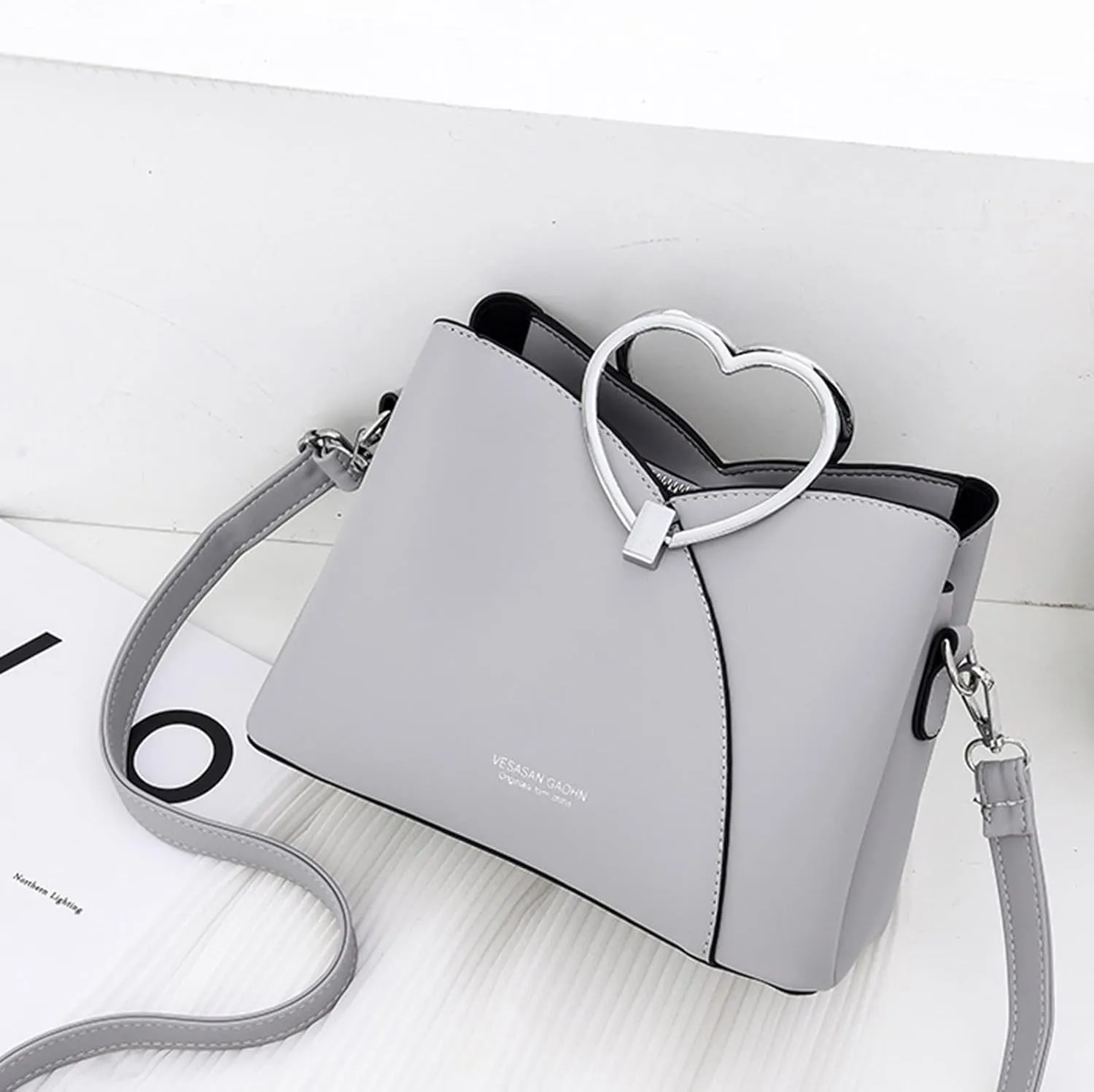 Sling Bags for Women Anti Theft Travel Women's Shoulder Bags Tote Satchel Hobo Clear Bag for Stadium Events(Grey)