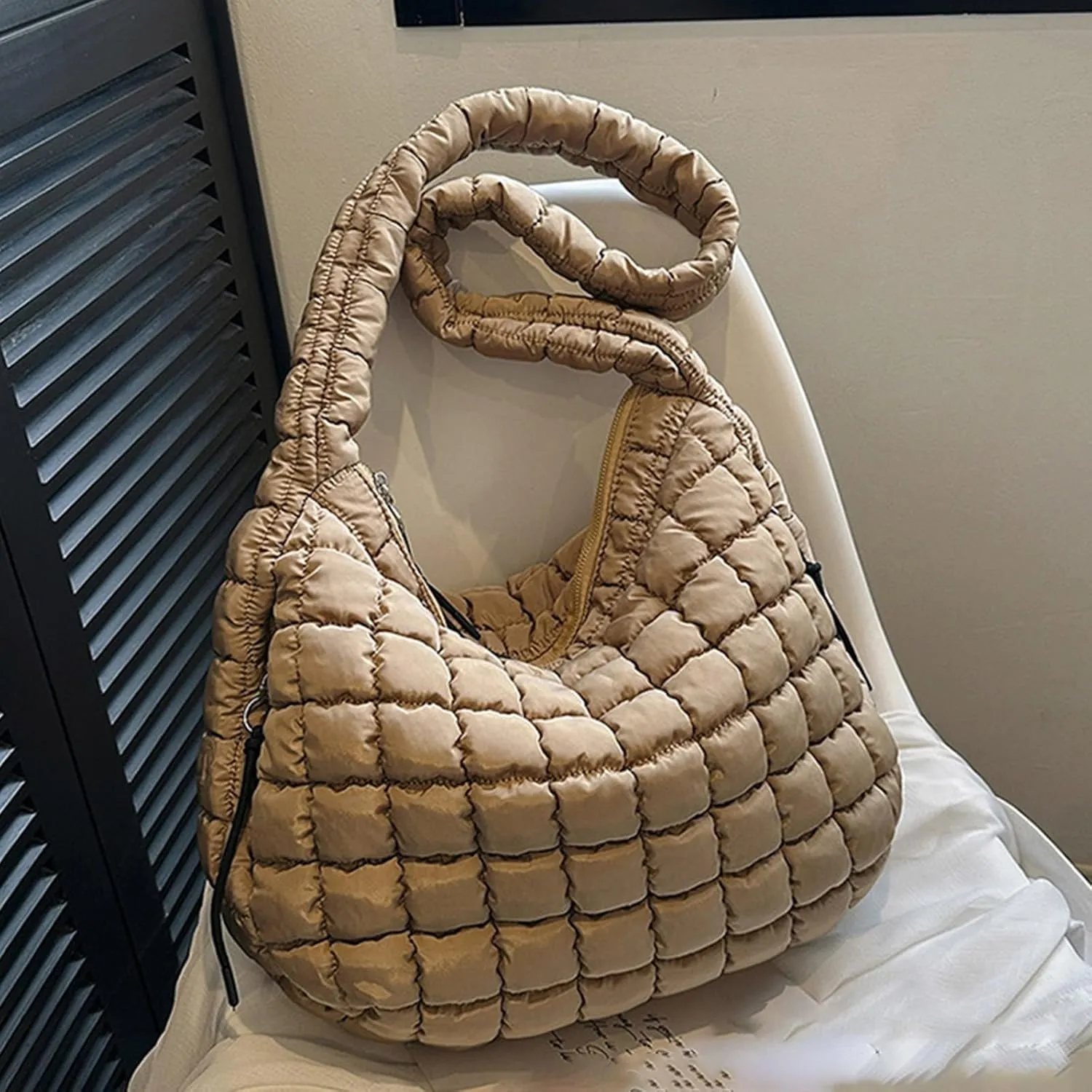 Slouchy Tote Purses Pleated Clouds Bag Fashion Shoulder Tote Dumpling Bag Large Capacity Down Cotton Armpit Women's Bags