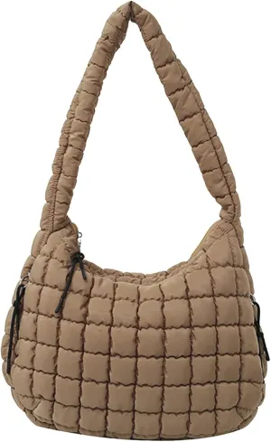 Slouchy Tote Purses Pleated Clouds Bag Fashion Shoulder Tote Dumpling Bag Large Capacity Down Cotton Armpit Women's Bags