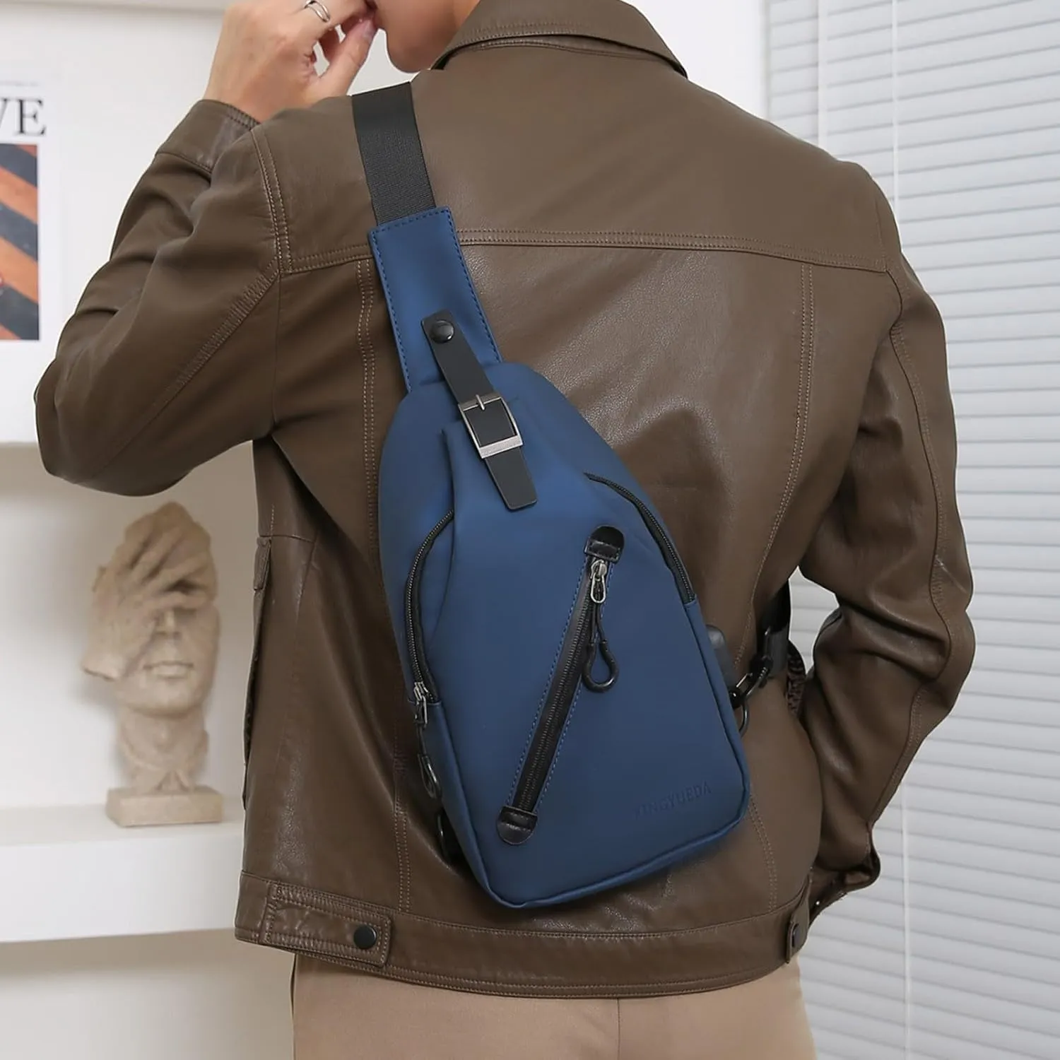 Small Backpack Purses for Women Chest Bags Daypack Crossbody for Travel Sport Running Hiking Foldable Backpack(Blue)