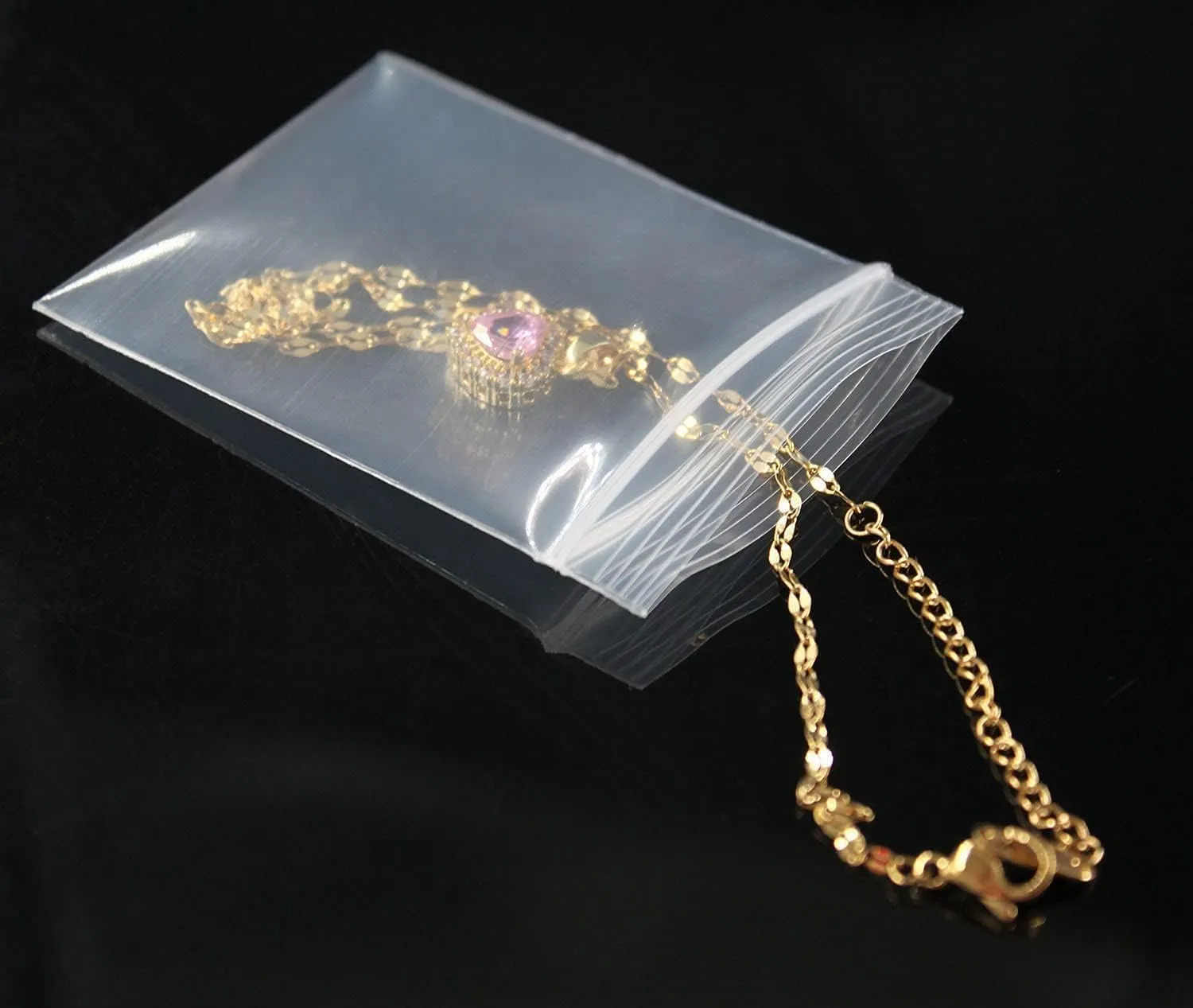 Small Mini Plastic Bags for Jewelry, Pill, Snack, Coin, Earring, Small Business, Thick, Transparent, 8mil(two sides together), 2"2.4", 1000PCS