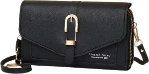 Small Shoulder Bag Fashion Classic Women's Mobile Phone Bag Button Hood One Shoulder Double Layer Wallet