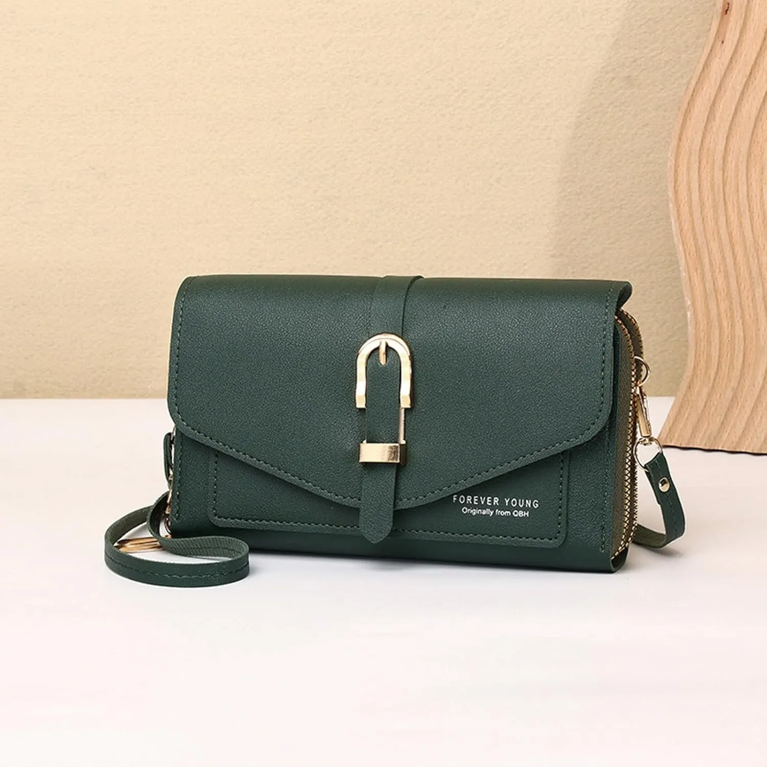 Small Shoulder Bag Fashion Classic Women's Mobile Phone Bag Button Hood One Shoulder Double Layer Wallet