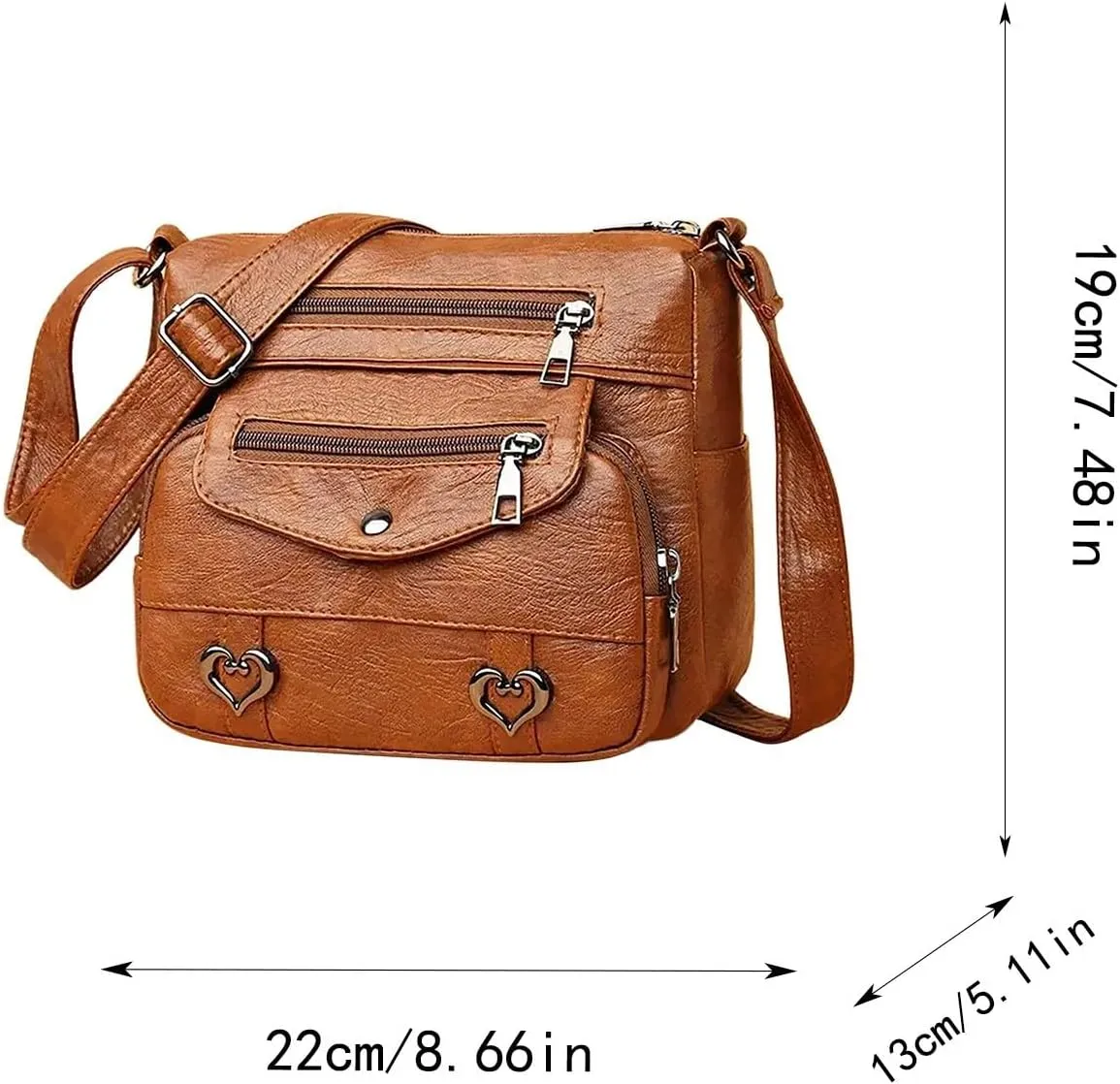 Small Top Handle Purse Solid Vintage PU Leather Shoulder Bag Versatile Women Pockets Purse With And Zipper