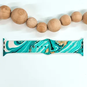Smart Watch Band in Marbled Turquoise