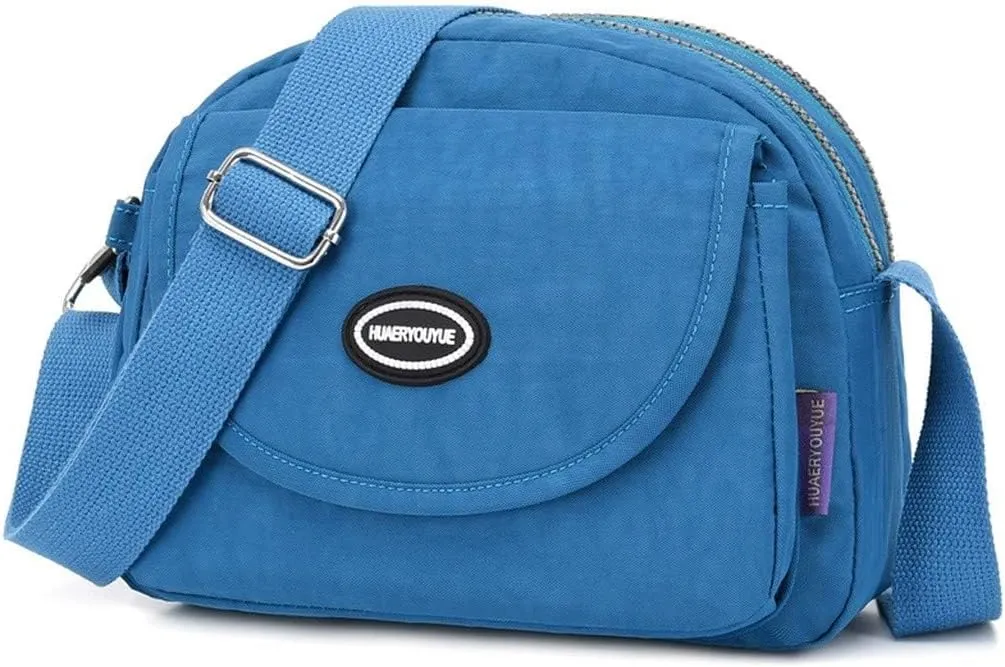 Soft Leather Purses for Women Stadium Crossbody Messenger Bags for Concerts Sporting Events Elegant Sling Bag(Blue)