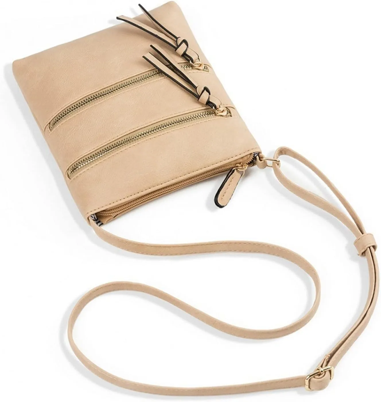 Soft PU Leather Purses and Handbags Large Capacity Adjustable Shoulder Belt Zipper Versatile Single Shoulder