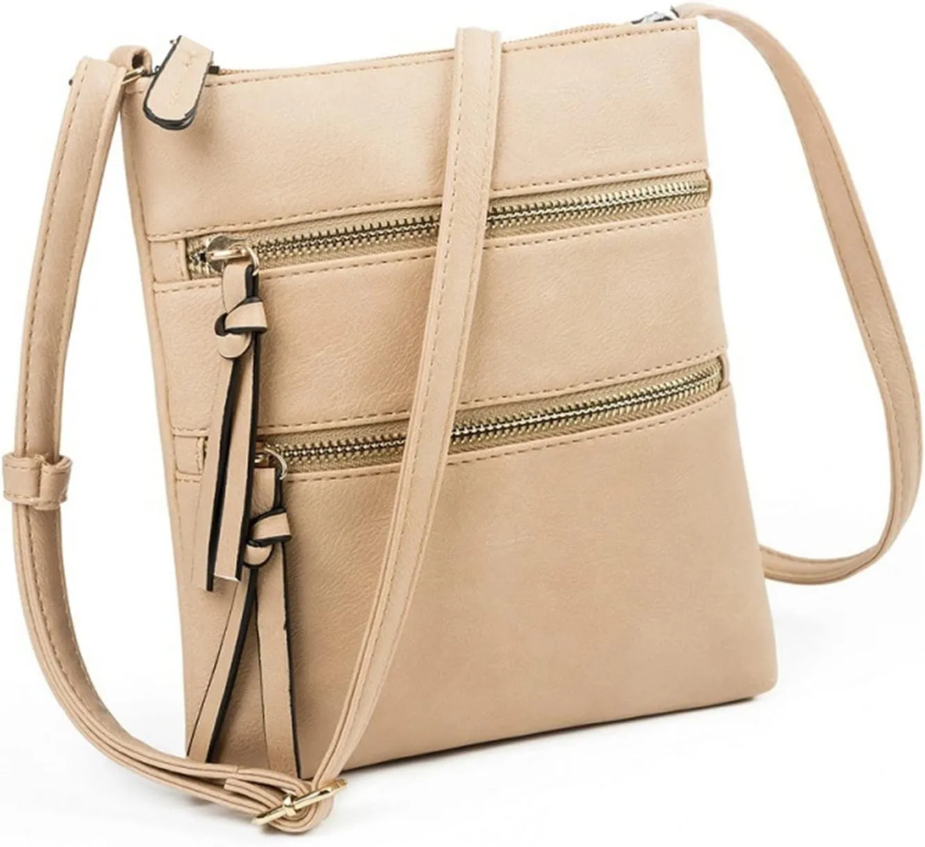 Soft PU Leather Purses and Handbags Large Capacity Adjustable Shoulder Belt Zipper Versatile Single Shoulder