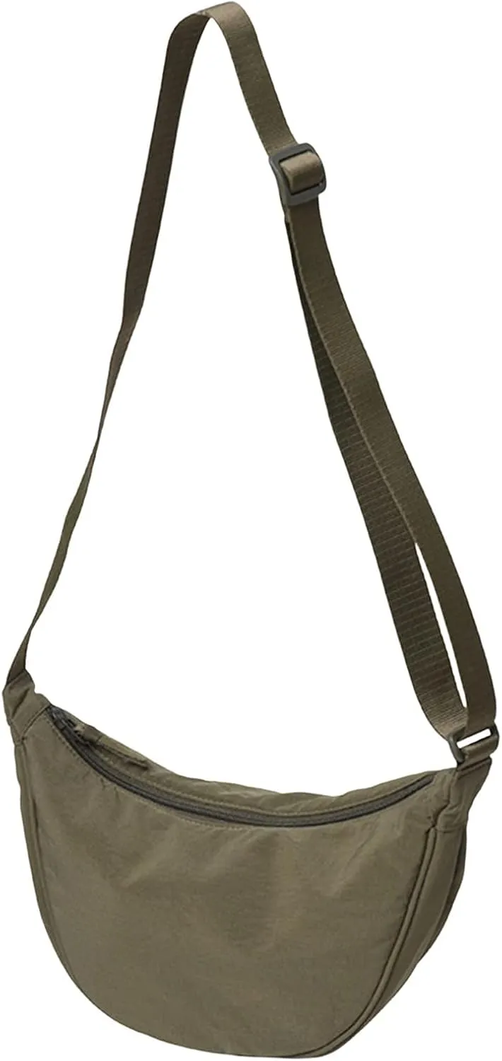 Soft PU Leather Shoulder Bag Dumpling Bag Women Armpit Nylon Simple Shoulder Design Crossbody