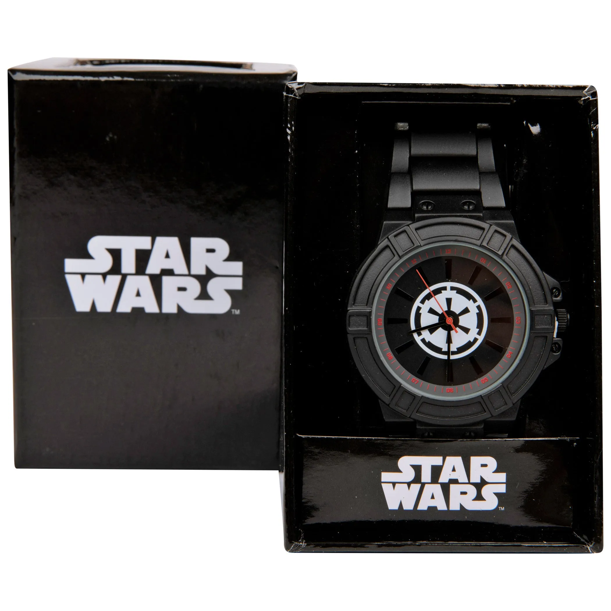 Star Wars Empire Symbol Watch Face with Black Metal Band