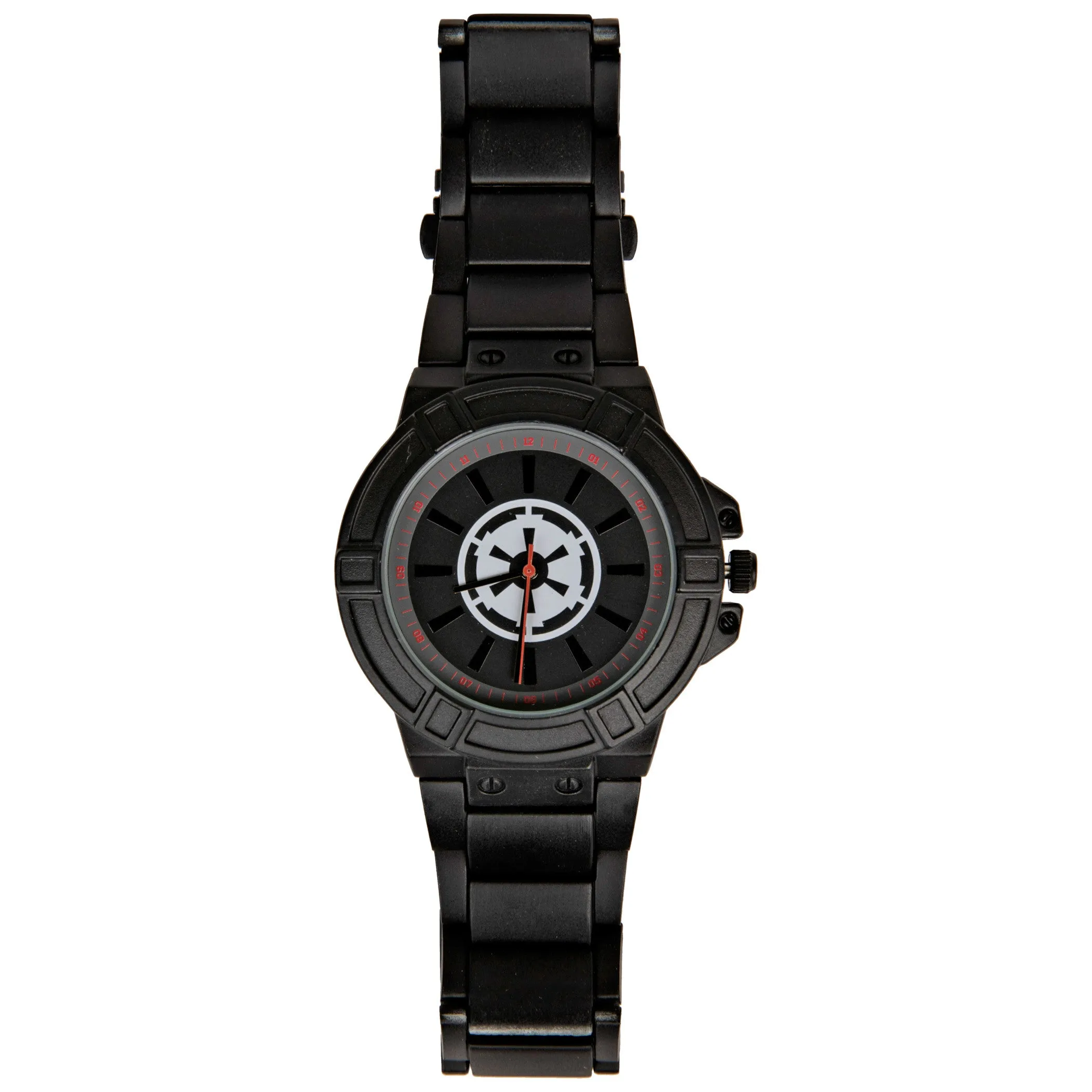 Star Wars Empire Symbol Watch Face with Black Metal Band