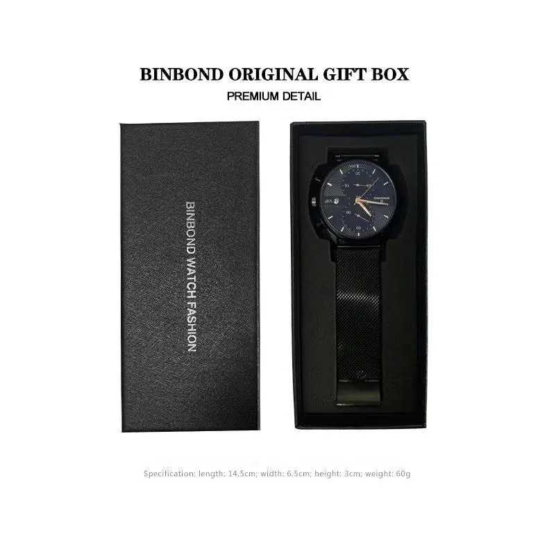 SteelLux Precision Calendar Quartz 50m Waterproof Watch